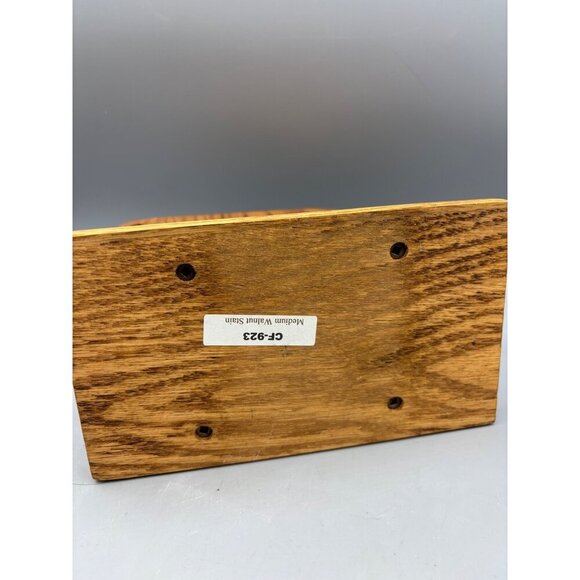 Handcrafted Oak Wooden Cow Horse Napkin Holder - Picture 5 of 7